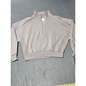 Abercrombie & Fitch Sweater Womens Large Violet Soft Max Essential Cropped Crew